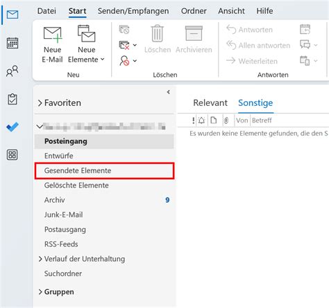 In Outlook eine bereits gesendete Mail.